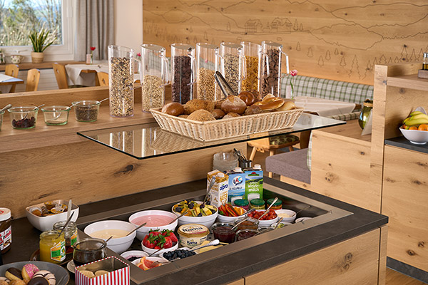 Reichhaltiges Frühstücksbuffet